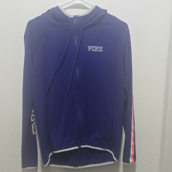 PINK Victoria's Secret Jackets & Blazers - PINK Victoria's Secret Blue Jacket with Pink Accents